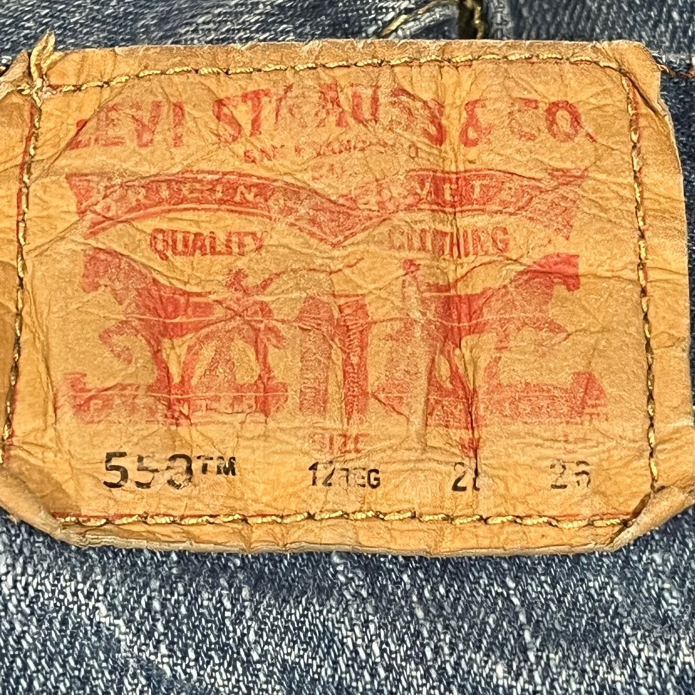 90s Boy's Levi's 550 Relaxed Fit Jeans Blue Denim W26 L26 Size 12‎ Regular - Picture 8 of 9